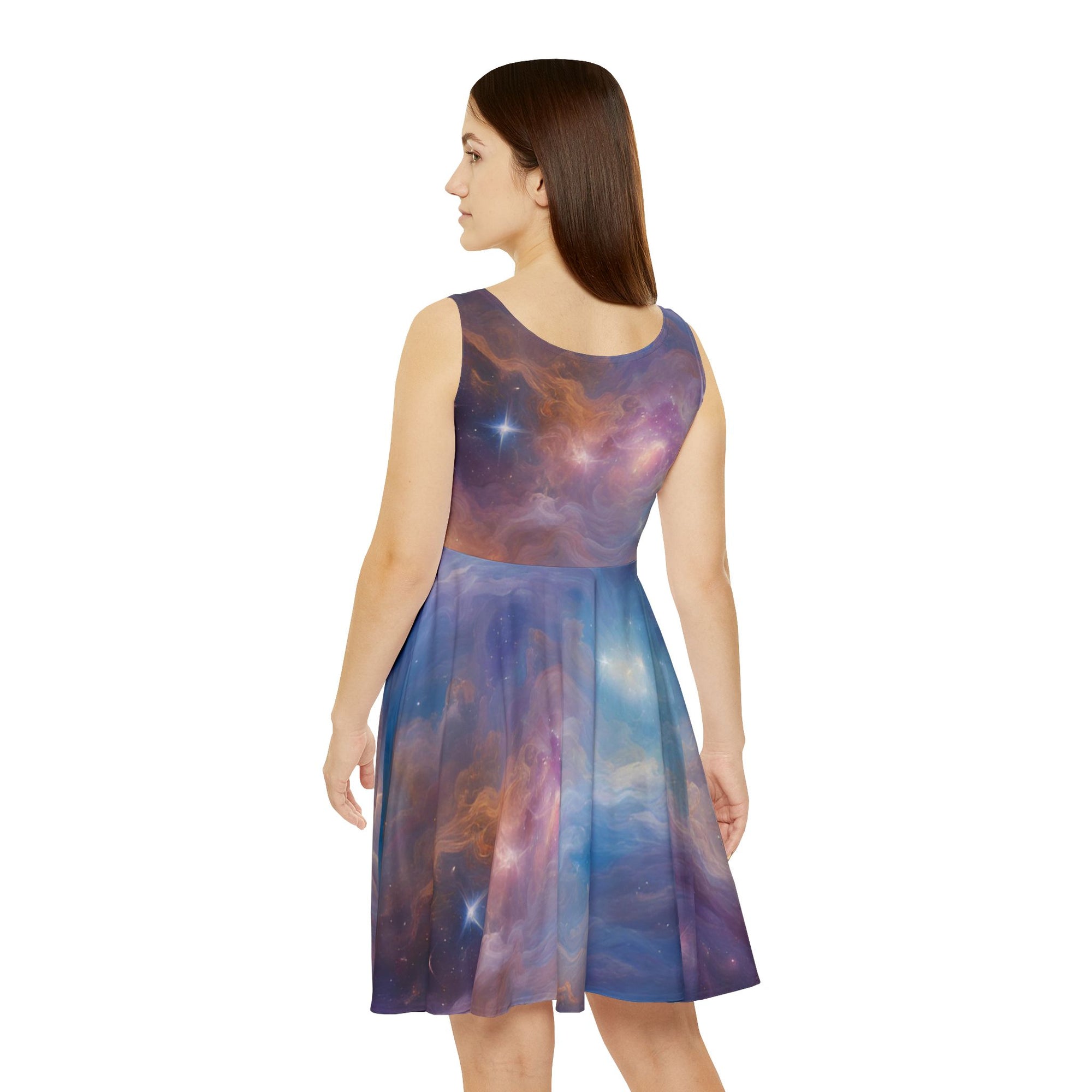 Galaxy sleeveless skater dress
