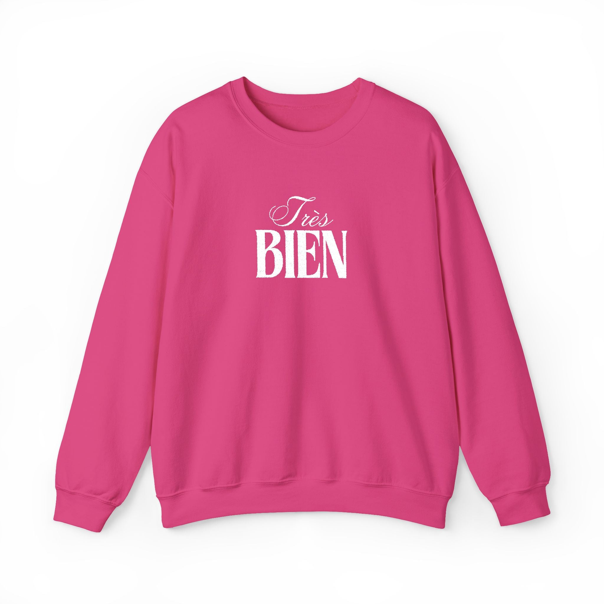 Embroidered Très Bien Sweatshirt -French Phrase Graphic Crewneck