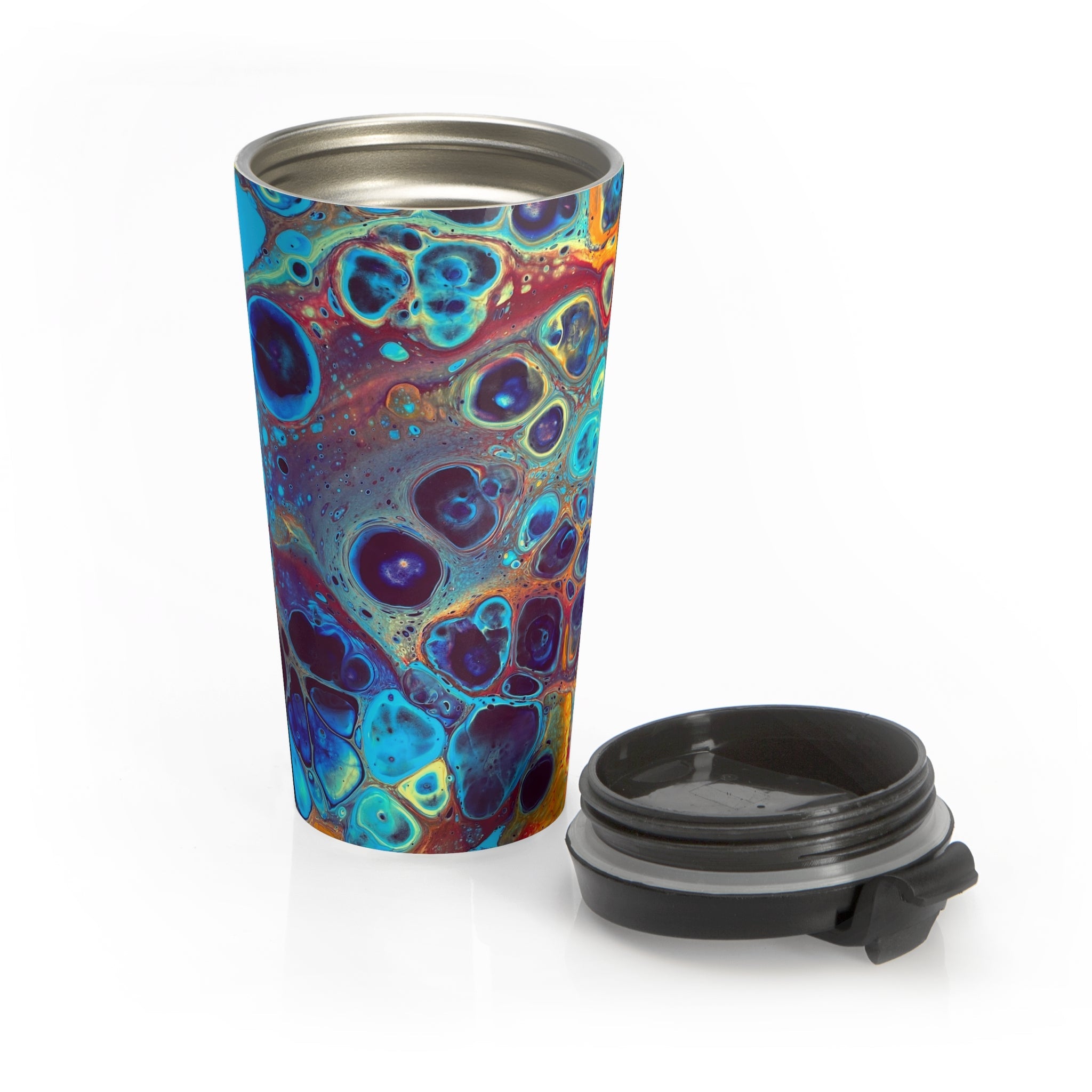Bespattered Facade Intergalactic Rainbow Stainless Steel Travel Mug