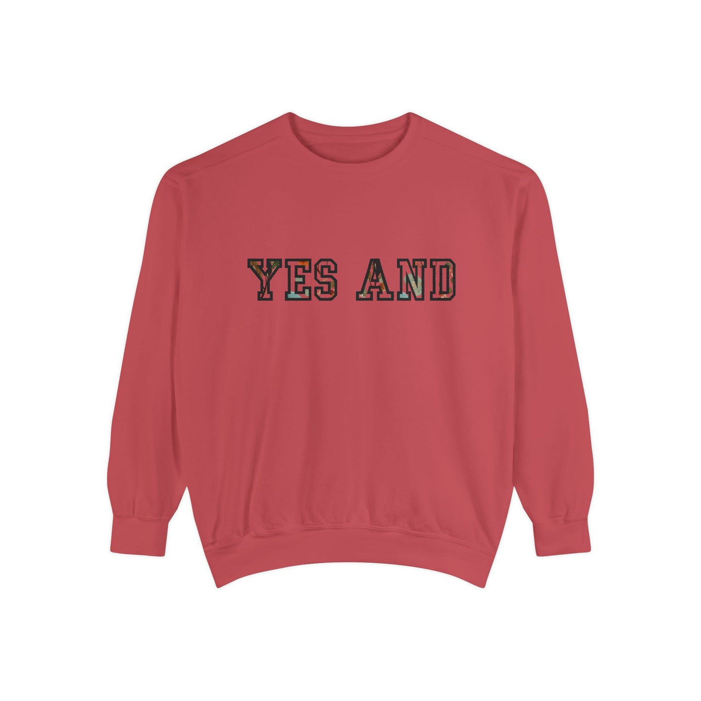 Sweat-shirt Oui et texte en bloc, couleurs confort