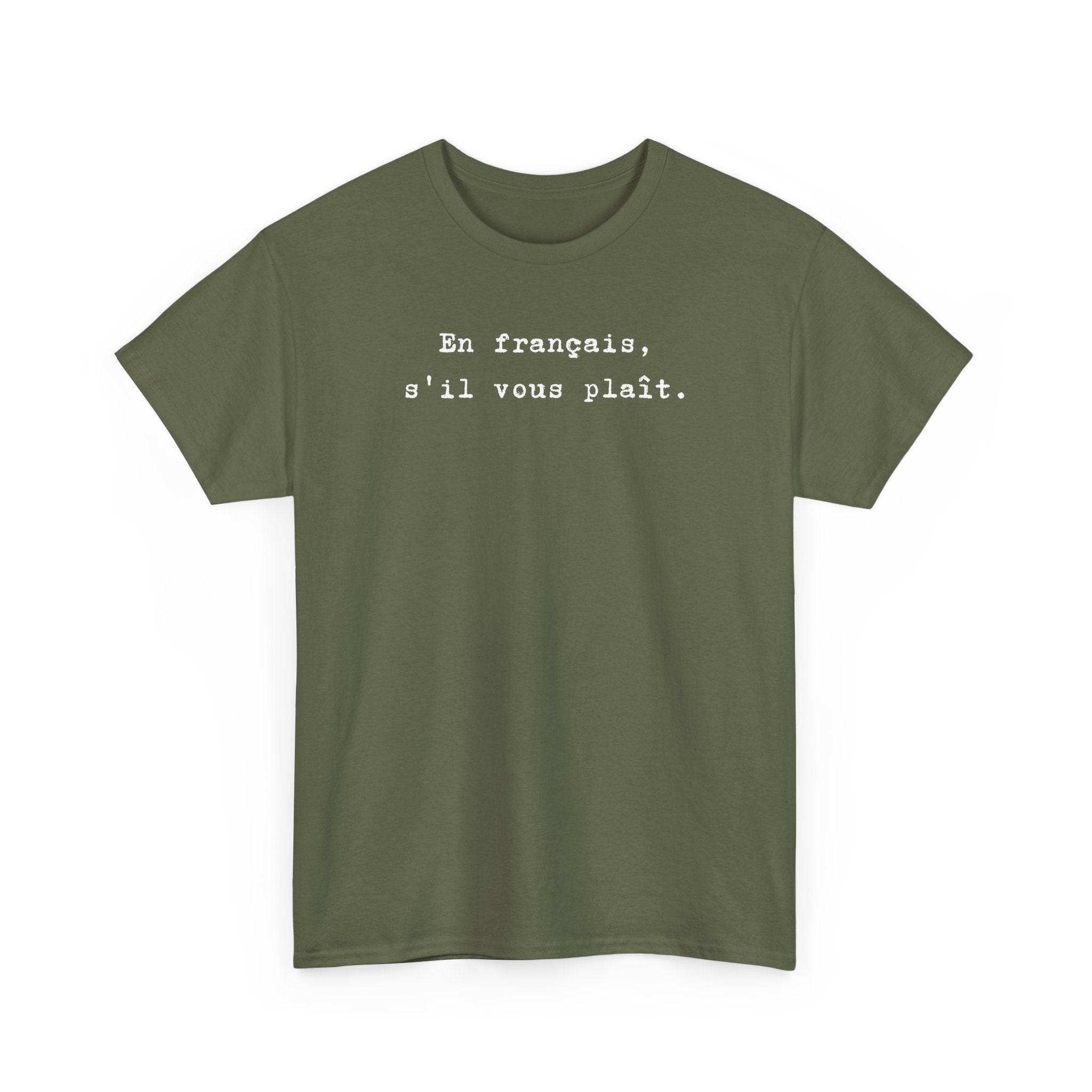 En français s'il vous plaît t-shirt, top for French teacher or French student, Francophone