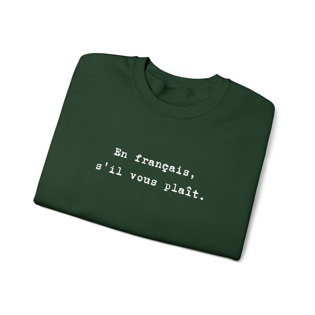 En français s'il vous plaît Sweatshirt | French phrase crewneck, minimalist text