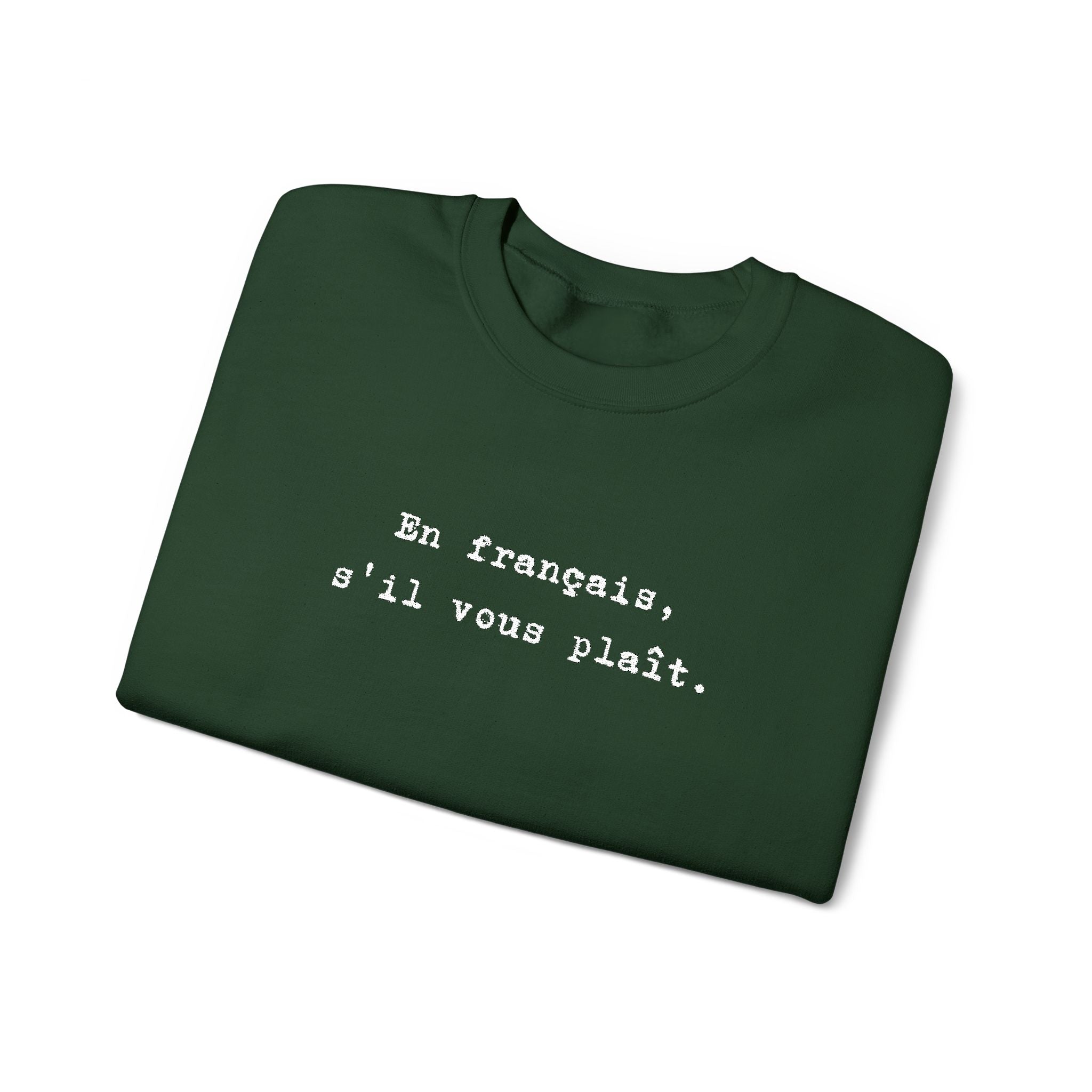 En français s'il vous plaît Sweatshirt | French phrase crewneck, minimalist text