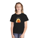Gemütlichkeit Cozy Cat Youth Tee – German-Inspired Kids Graphic Shirt