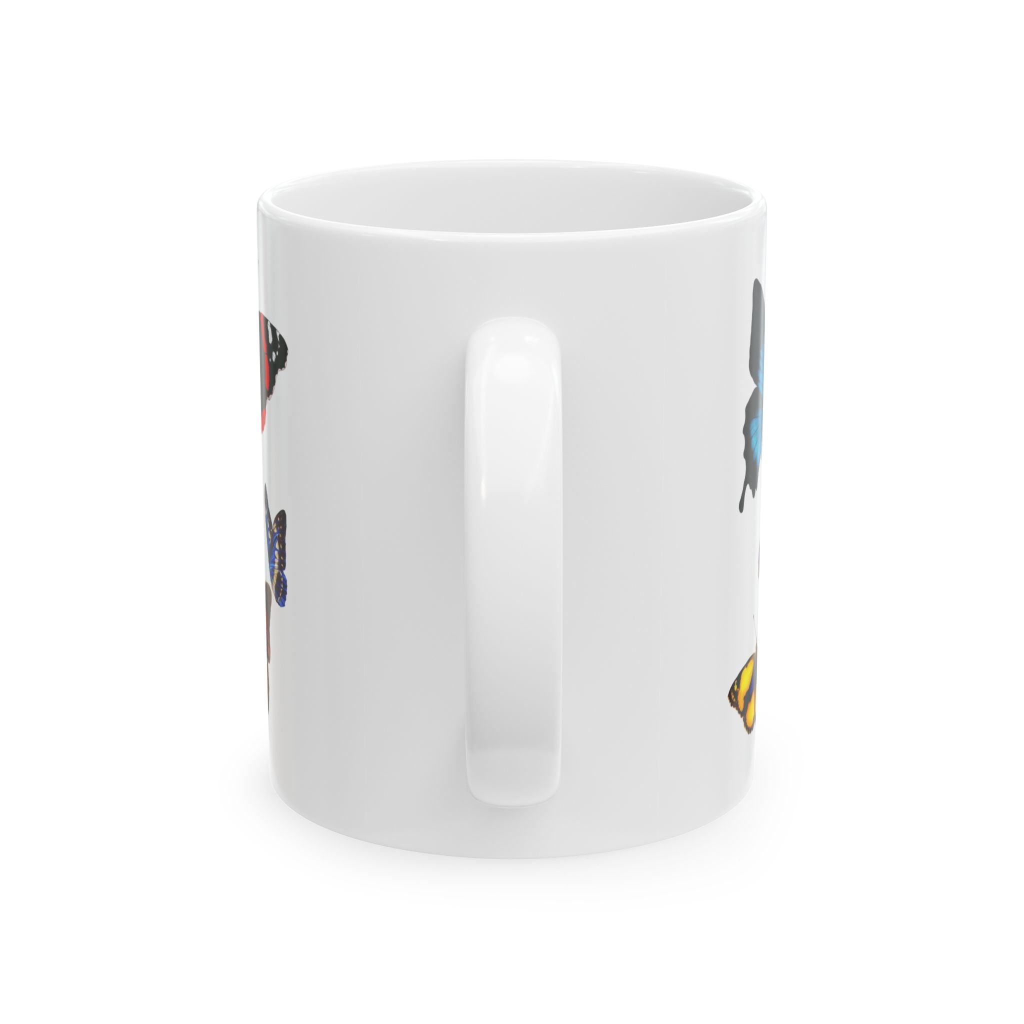 Arabic فراشات (Farāshāt) Vintage Butterflies Ceramic Mug — Colorful insect Design (11oz & 15oz)