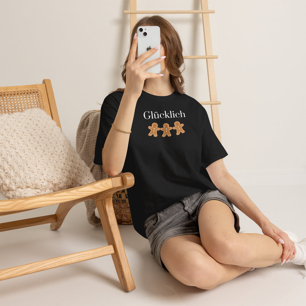 Glücklich German Gingerbread Buddies Christmas unisex Tee Shirt