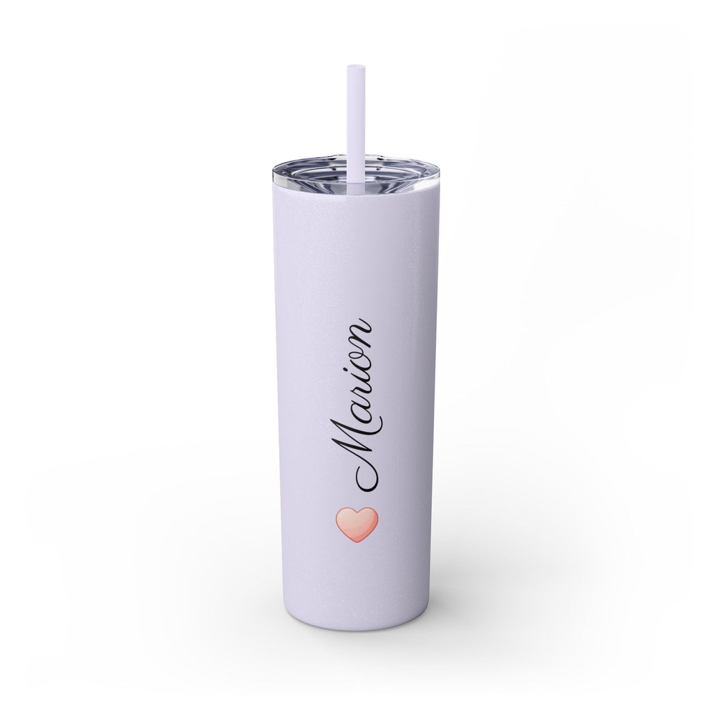 Personalized Skinny Tumbler with Straw