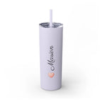 Personalized Skinny Tumbler with Straw by Printify