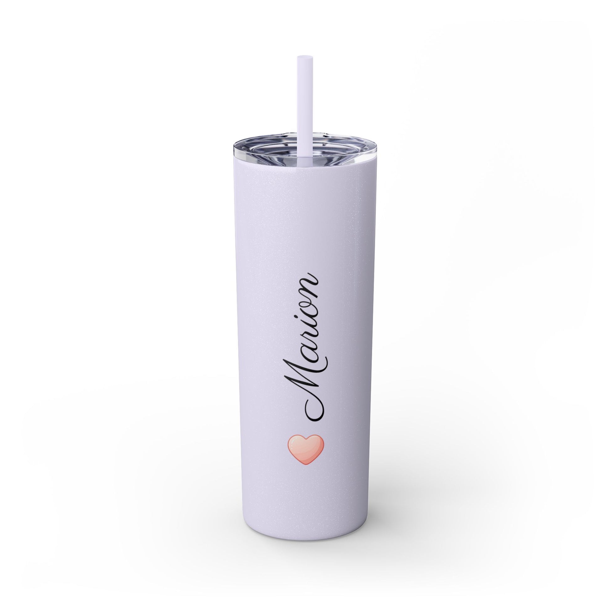 Personalized Skinny Tumbler with Straw