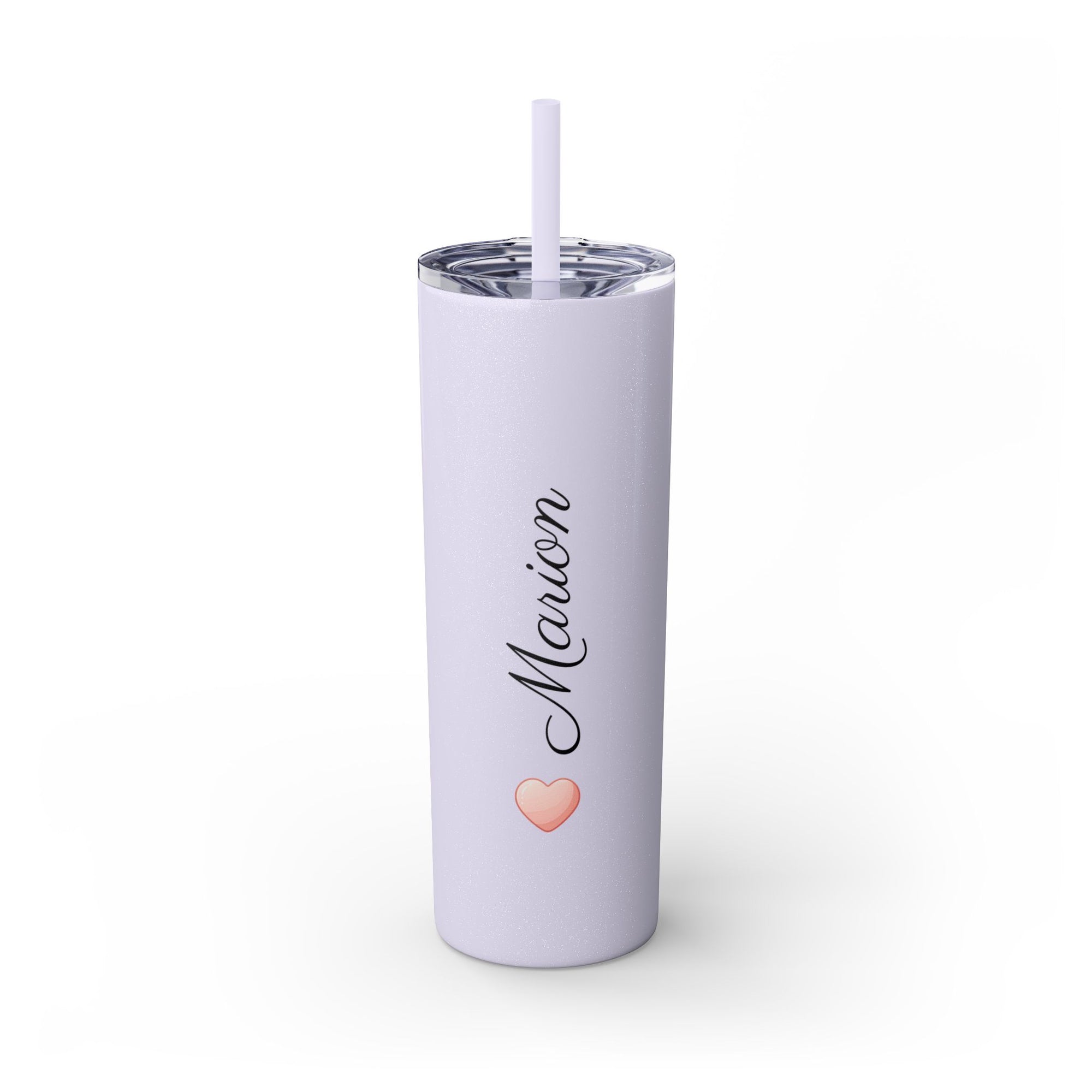 Personalized Skinny Tumbler with Straw