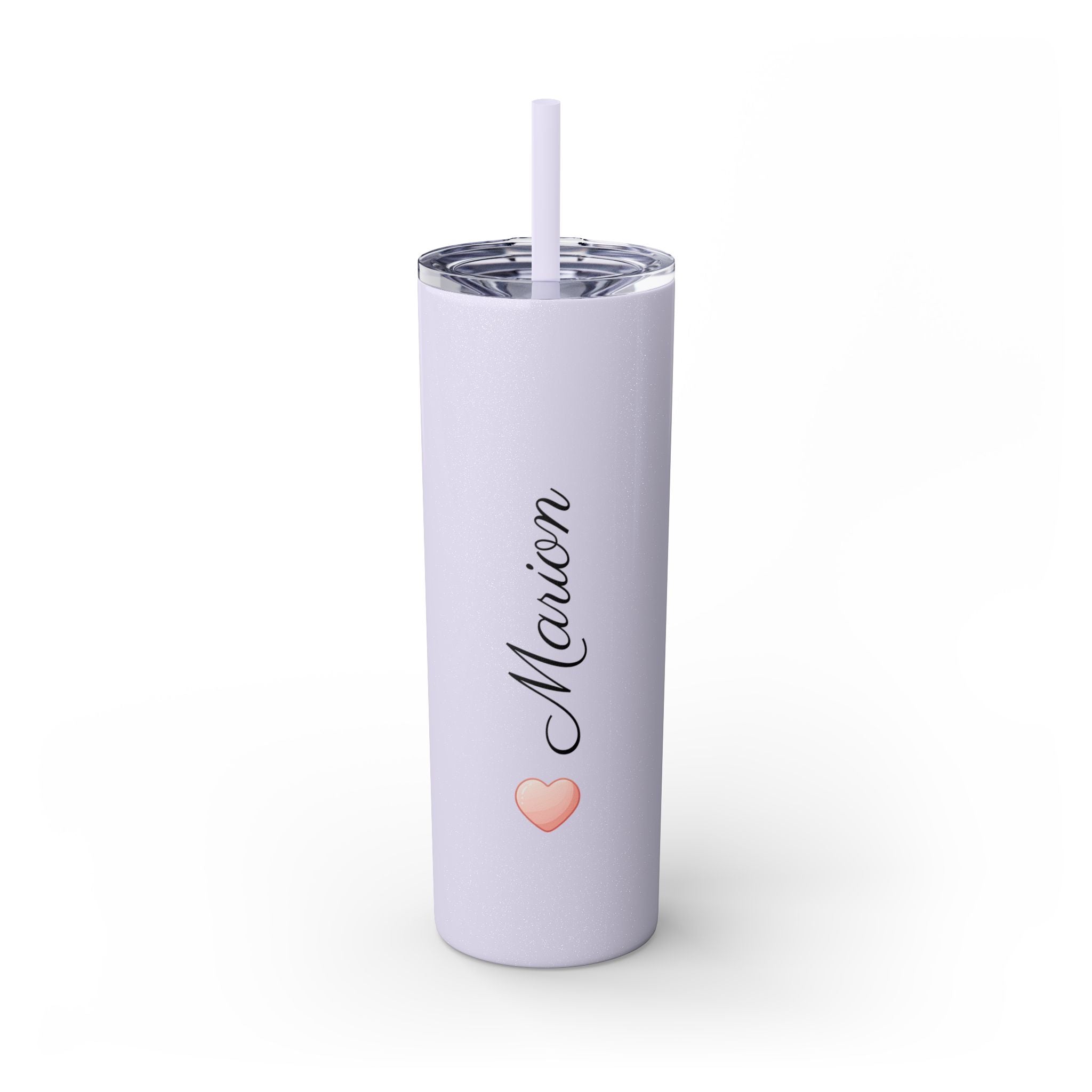 Personalized Skinny Tumbler with Straw