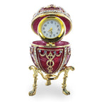 1895 Rosebud Royal Imperial Easter Egg with Clock Surprise Royal > Royal Eggs > Imperial La Vie Bien 1895 Rosebud Royal Imperial Easter Egg with Clock Surprise