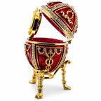 1895 Rosebud Royal Imperial Easter Egg with Clock Surprise Royal > Royal Eggs > Imperial La Vie Bien 1895 Rosebud Royal Imperial Easter Egg with Clock Surprise