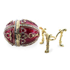 1895 Rosebud Royal Imperial Easter Egg with Clock Surprise Royal > Royal Eggs > Imperial La Vie Bien 1895 Rosebud Royal Imperial Easter Egg with Clock Surprise