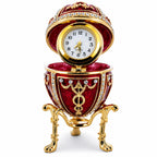 1895 Rosebud Royal Imperial Easter Egg with Clock Surprise Royal > Royal Eggs > Imperial La Vie Bien 1895 Rosebud Royal Imperial Easter Egg with Clock Surprise