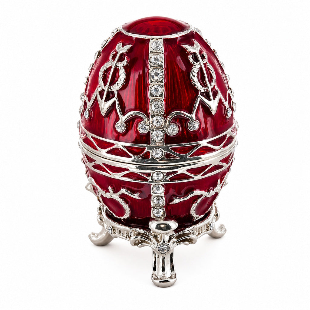 1895 Rosebud Royal Imperial Metal Easter Egg 2.5 Inches Royal > Royal Eggs > Imperial La Vie Bien 1895 Rosebud Royal Imperial Metal Easter Egg 2.5 Inches
