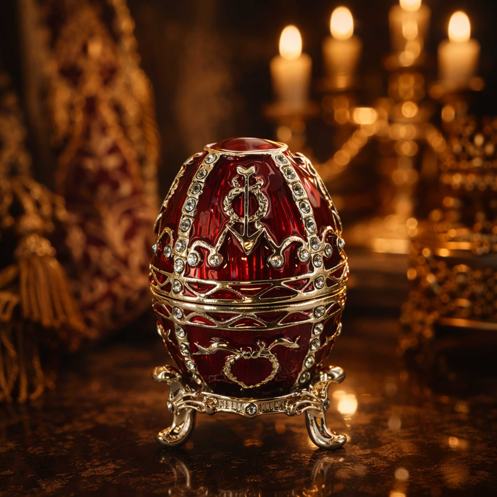 1895 Rosebud Royal Imperial Metal Easter Egg 2.5 Inches Royal > Royal Eggs > Imperial La Vie Bien 1895 Rosebud Royal Imperial Metal Easter Egg 2.5 Inches
