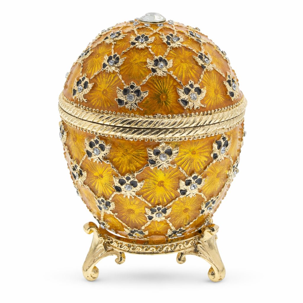 1897 Coronation Royal Imperial Easter Egg 3.8 Inches Tall Royal > Royal Eggs > Imperial La Vie Bien 1897 Coronation Royal Imperial Easter Egg 3.8 Inches Tall