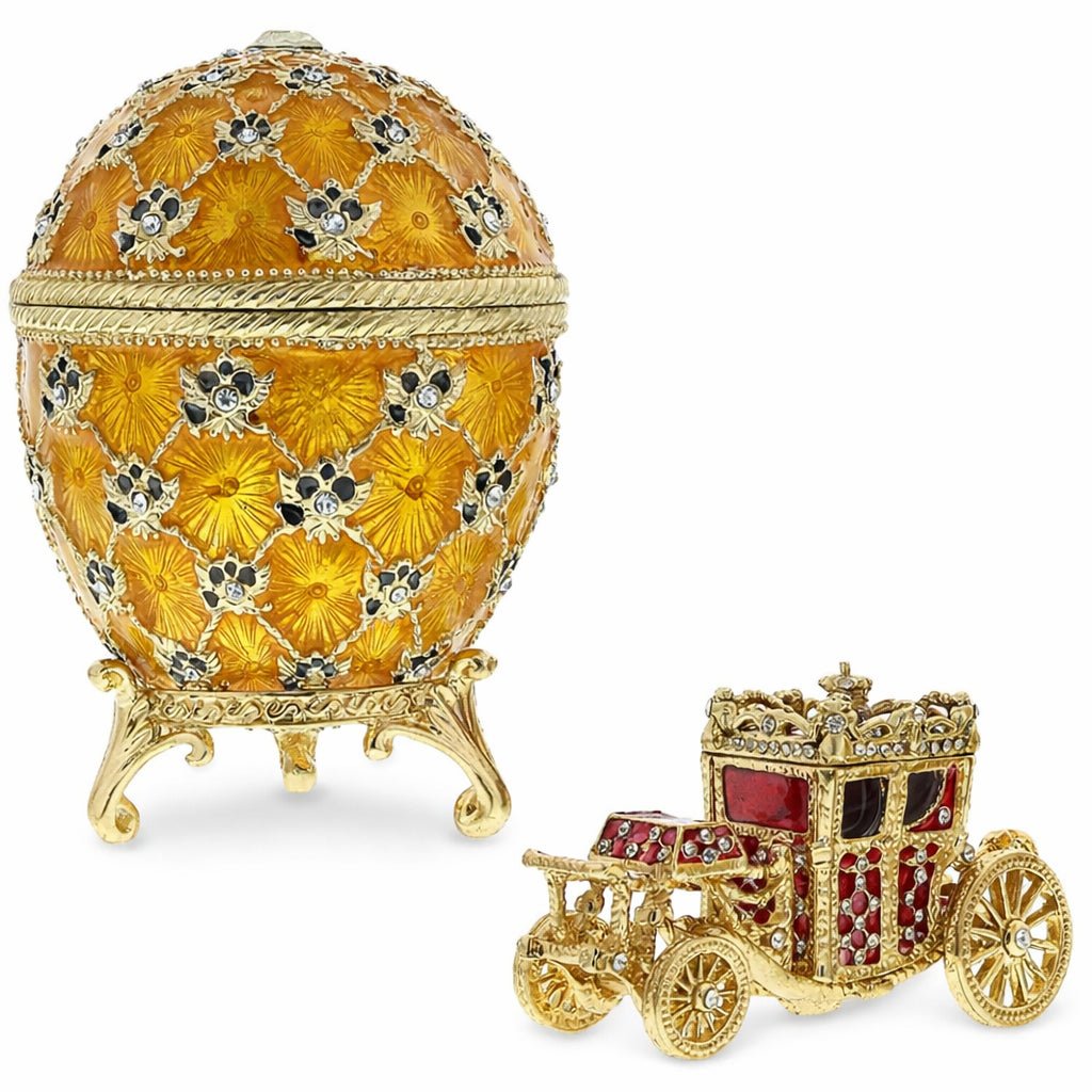1897 Coronation Royal Imperial Easter Egg 3.8 Inches Tall Royal > Royal Eggs > Imperial La Vie Bien 1897 Coronation Royal Imperial Easter Egg 3.8 Inches Tall