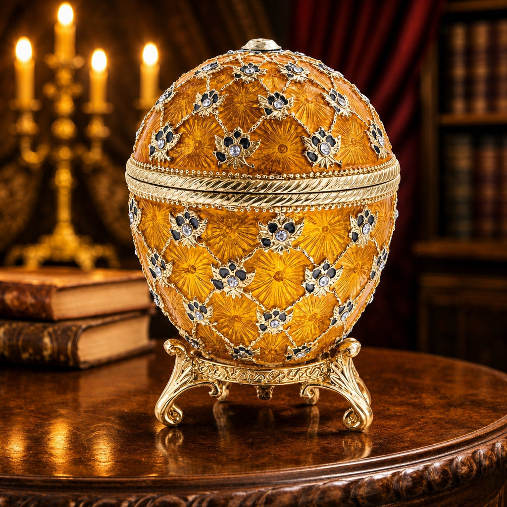 1897 Coronation Royal Imperial Easter Egg 3.8 Inches Tall Royal > Royal Eggs > Imperial La Vie Bien 1897 Coronation Royal Imperial Easter Egg 3.8 Inches Tall