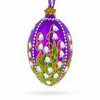1898 Lilies Of The Valley In Purple Royal Egg Glass Ornament 4 Inches Christmas Ornaments > Royal La Vie Bien 1898 Lilies Of The Valley In Purple Royal Egg Glass Ornament 4 Inches