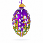 1898 Lilies Of The Valley In Purple Royal Egg Glass Ornament 4 Inches Christmas Ornaments > Royal La Vie Bien 1898 Lilies Of The Valley In Purple Royal Egg Glass Ornament 4 Inches