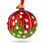 1898 Lilies of the Valley Royal Glass Ball Christmas Ornament 3.25 Inches Christmas Ornaments > Royal La Vie Bien 1898 Lilies of the Valley Royal Glass Ball Christmas Ornament 3.25 Inches
