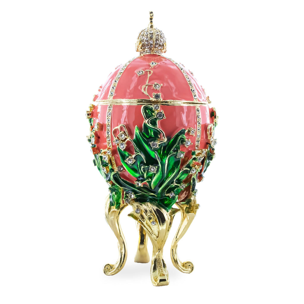 1898 Lilies of the Valley Royal Imperial Easter Egg 6.25 Inches Royal > Royal Eggs > Imperial La Vie Bien 1898 Lilies of the Valley Royal Imperial Easter Egg 6.25 Inches