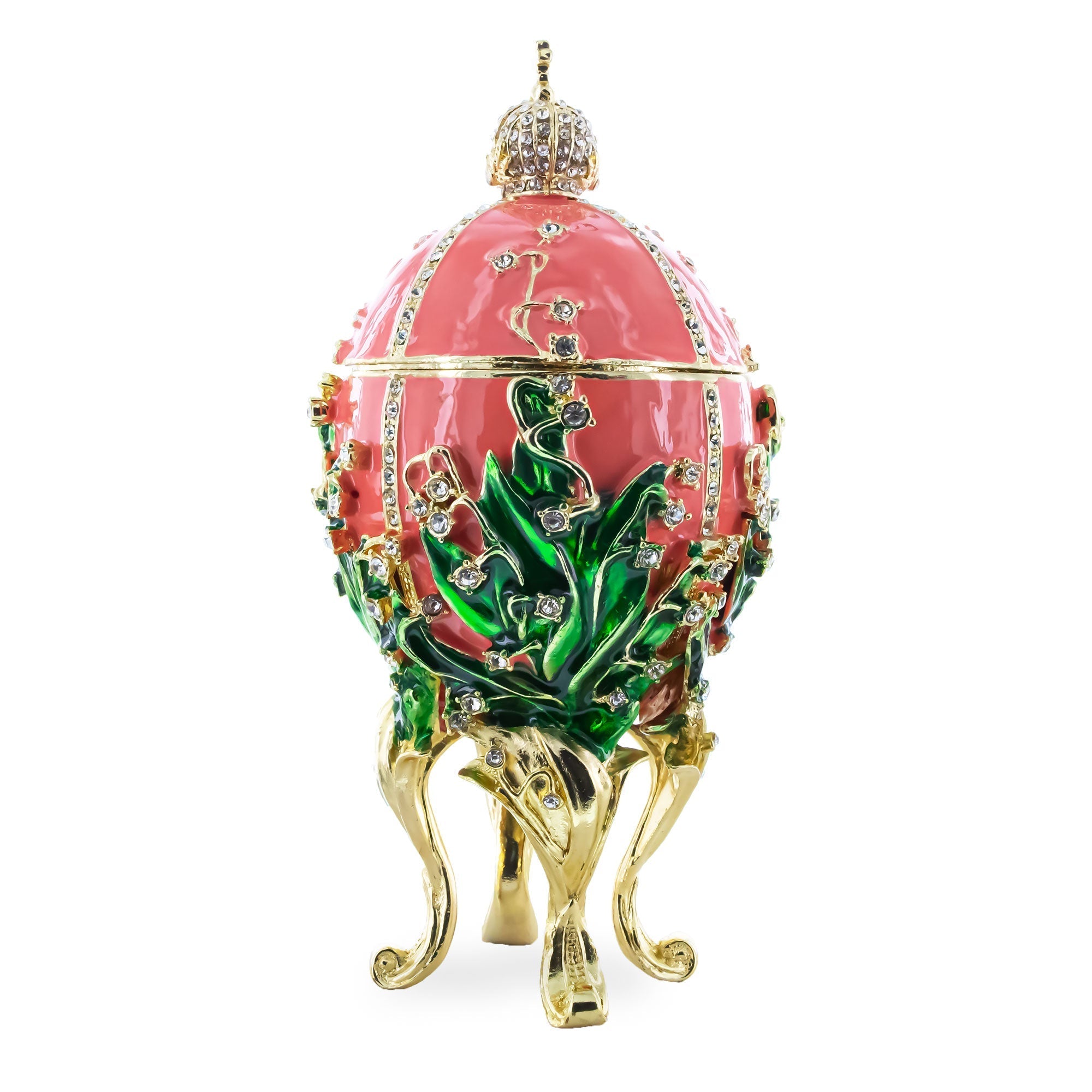1898 Lilies of the Valley Royal Imperial Easter Egg 6.25 Inches Royal > Royal Eggs > Imperial La Vie Bien 1898 Lilies of the Valley Royal Imperial Easter Egg 6.25 Inches