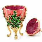 1898 Lilies of the Valley Royal Imperial Easter Egg 6.25 Inches Royal > Royal Eggs > Imperial La Vie Bien 1898 Lilies of the Valley Royal Imperial Easter Egg 6.25 Inches