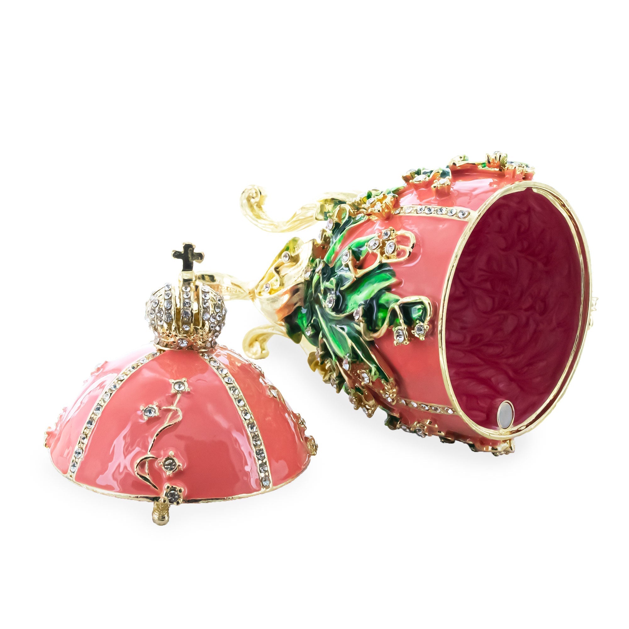 1898 Lilies of the Valley Royal Imperial Easter Egg 6.25 Inches Royal > Royal Eggs > Imperial La Vie Bien 1898 Lilies of the Valley Royal Imperial Easter Egg 6.25 Inches