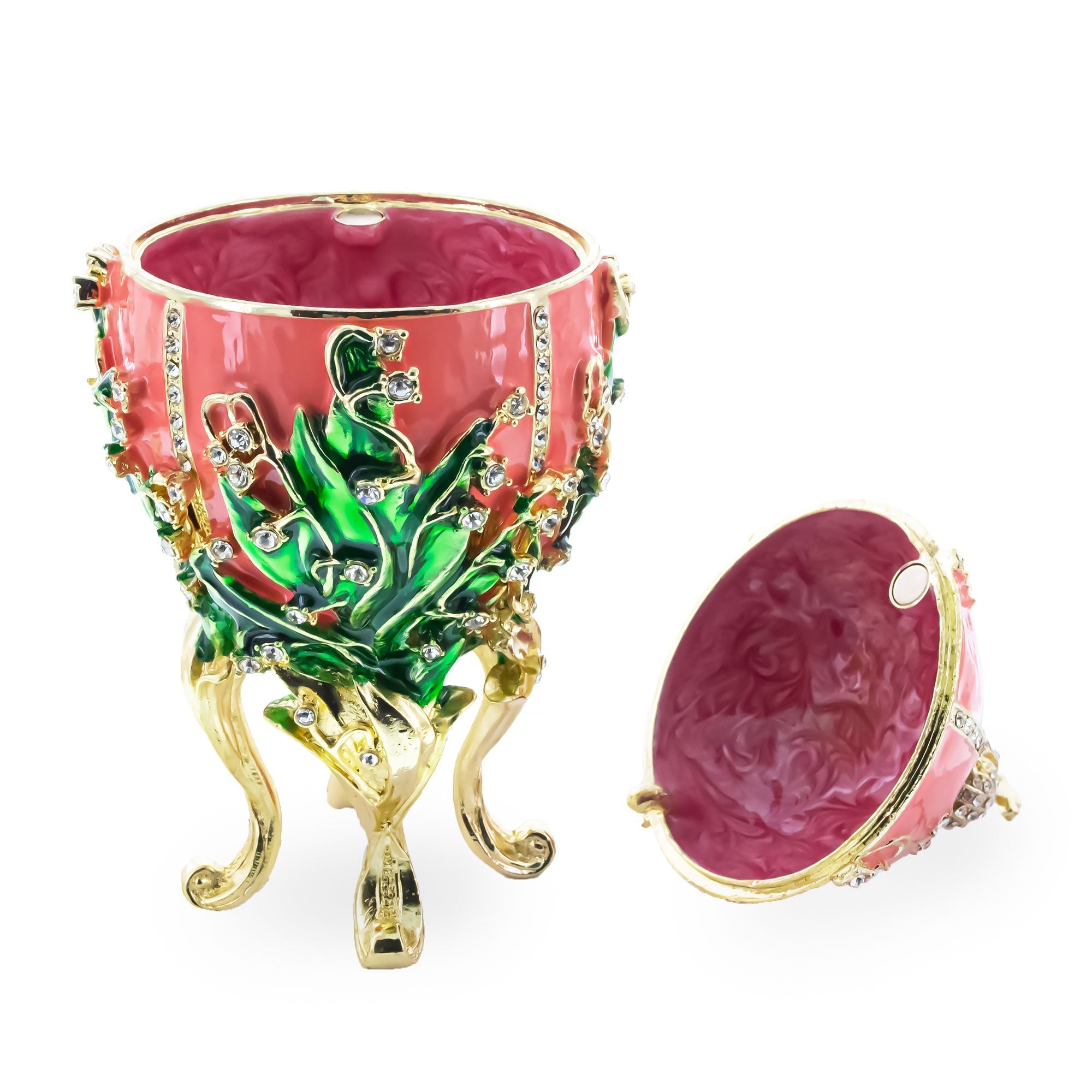 1898 Lilies of the Valley Royal Imperial Easter Egg 6.25 Inches Royal > Royal Eggs > Imperial La Vie Bien 1898 Lilies of the Valley Royal Imperial Easter Egg 6.25 Inches