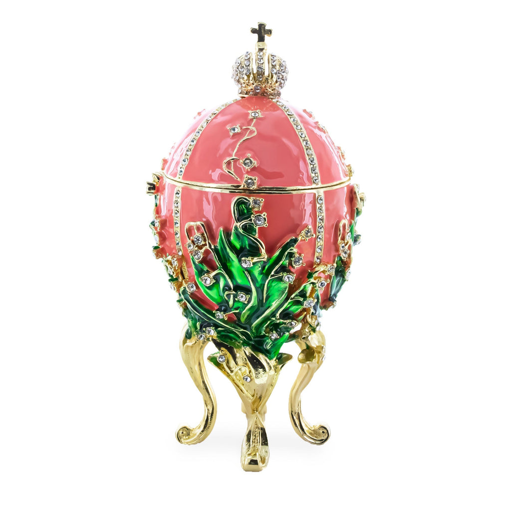 1898 Lilies of the Valley Royal Imperial Easter Egg 6.25 Inches Royal > Royal Eggs > Imperial La Vie Bien 1898 Lilies of the Valley Royal Imperial Easter Egg 6.25 Inches