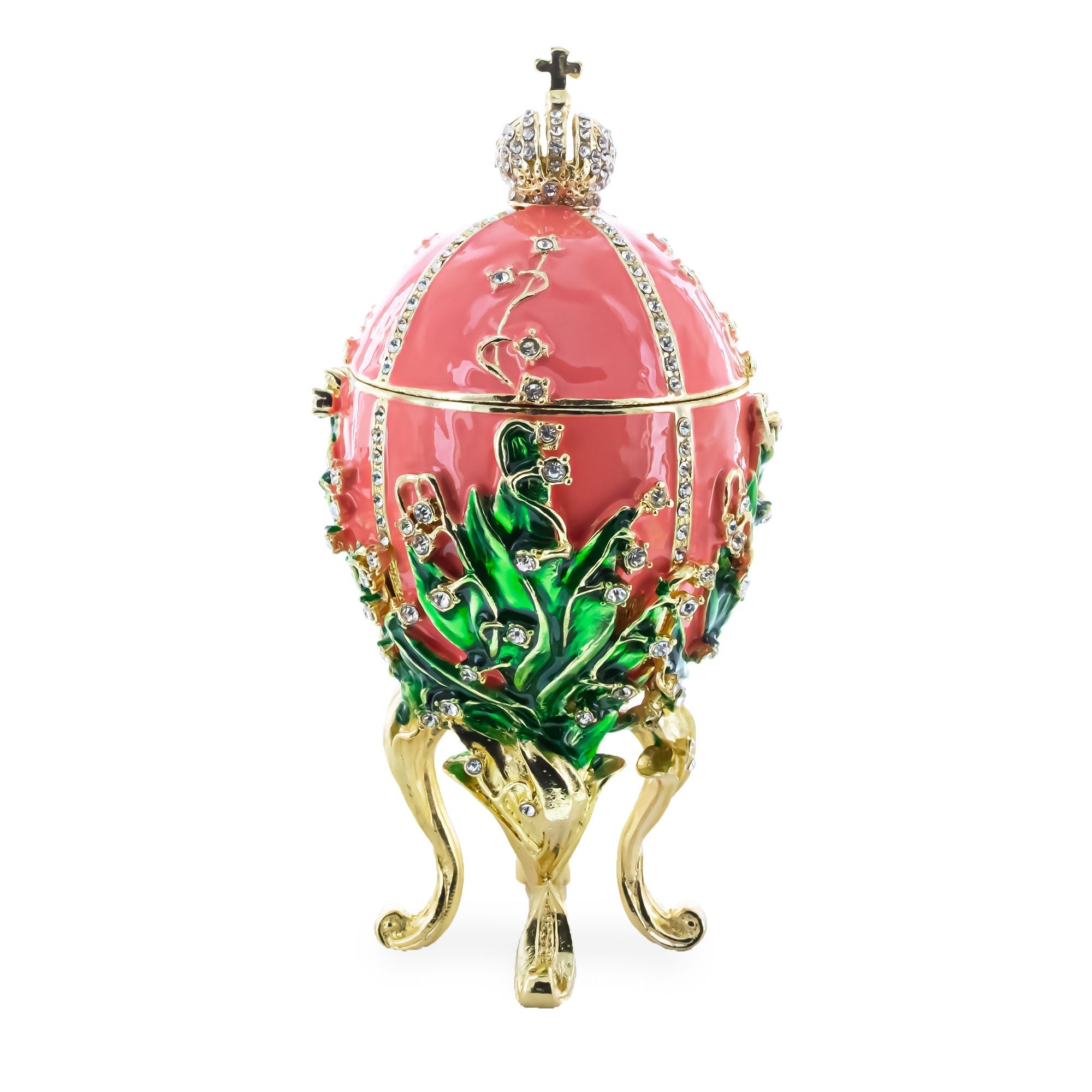 1898 Lilies of the Valley Royal Imperial Easter Egg 6.25 Inches Royal > Royal Eggs > Imperial La Vie Bien 1898 Lilies of the Valley Royal Imperial Easter Egg 6.25 Inches
