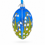 1898 Lilies of the Valley Royal in Blue Egg Glass Egg Christmas Ornament 4 Inches Christmas Ornaments > Royal La Vie Bien 1898 Lilies of the Valley Royal in Blue Egg Glass Egg Christmas Ornament 4 Inches