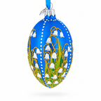 1898 Lilies of the Valley Royal in Blue Egg Glass Egg Christmas Ornament 4 Inches Christmas Ornaments > Royal La Vie Bien 1898 Lilies of the Valley Royal in Blue Egg Glass Egg Christmas Ornament 4 Inches