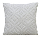 18"x18" White Indoor Outdoor Ogee Decorative Pillow home Decor La Vie Bien 18"x18" White Indoor Outdoor Ogee Decorative Pillow
