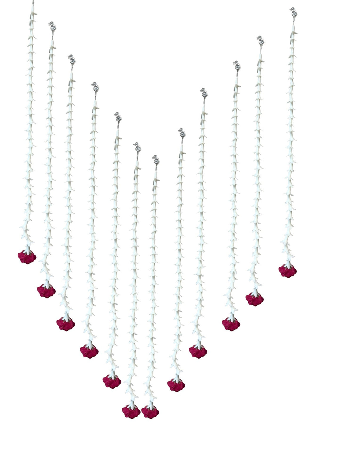 19" Long Rose Malai Lari, Set of 12 Festive Decor La Vie Bien 19" Long Rose Malai Lari, Set of 12