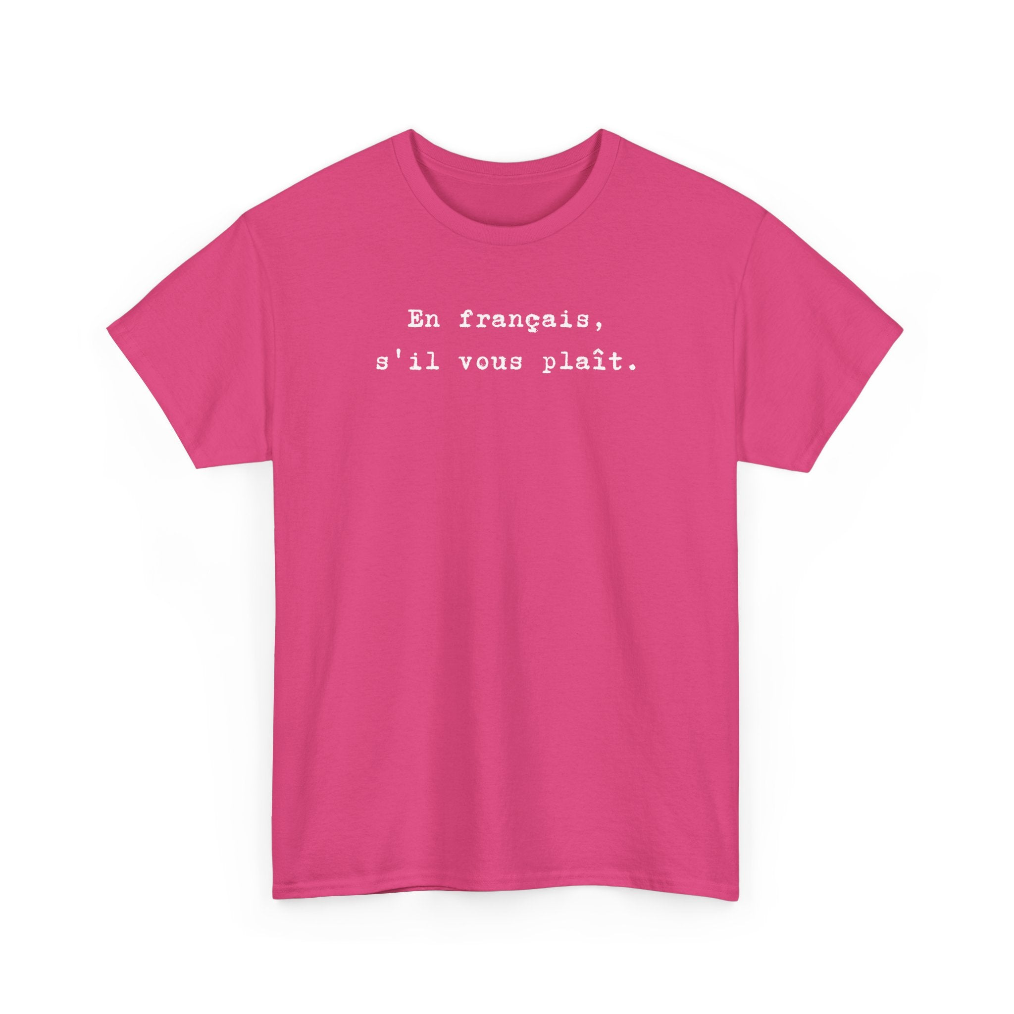 En français s'il vous plaît t-shirt, top for French teacher or French student, Francophone