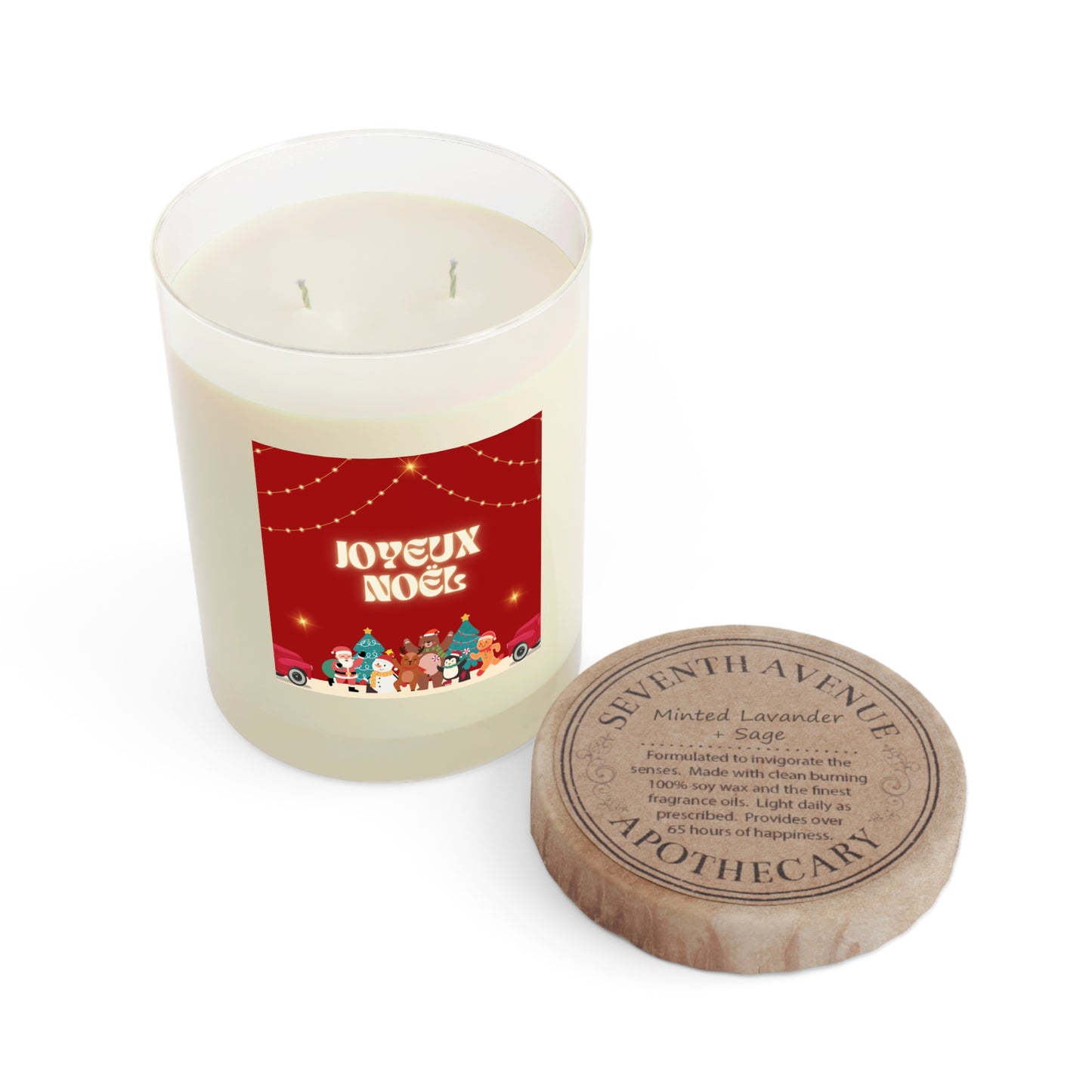 Bougie de Noël française Joyeux Noel