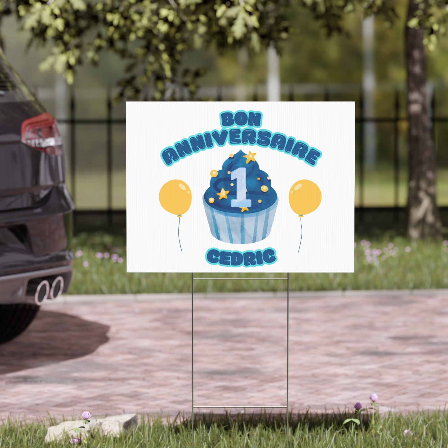 Bon Anniversaire Personalisiertes Geburtstagsschild