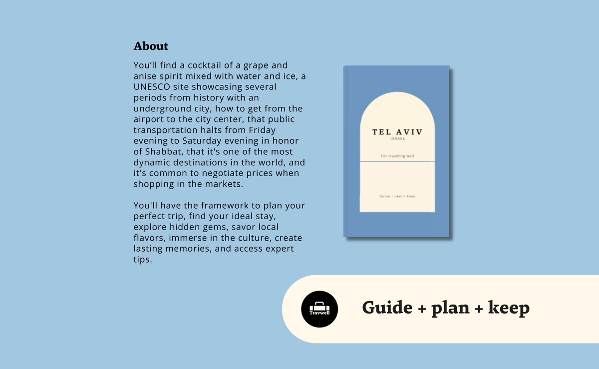 Tel Aviv Travel Planner: Itineraries, Tips & Local Finds