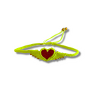 Macrame Woven Heart Wings Pull String Bracelet - Mexico