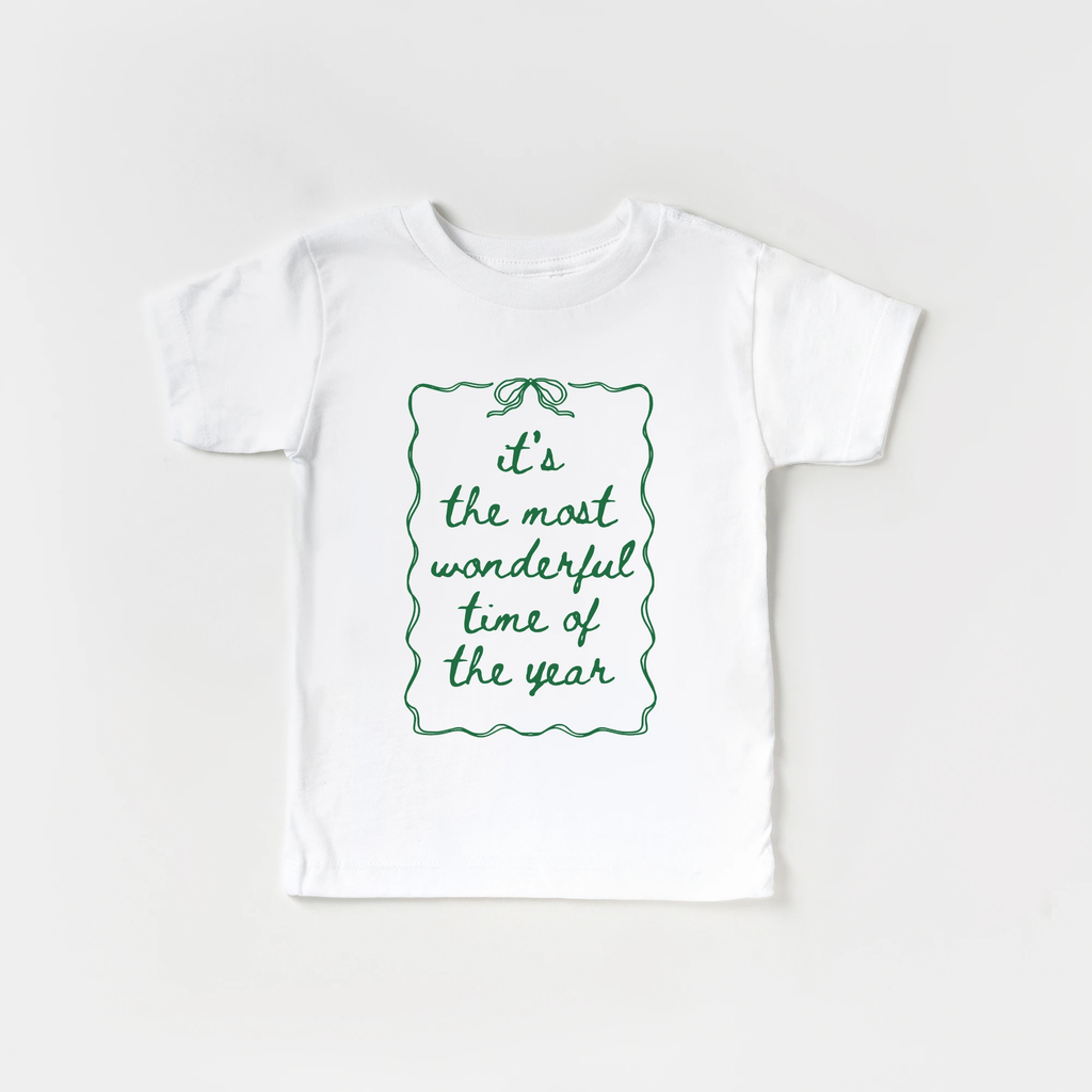 It's the most wonderful time of the Year toddler and youth tee shirt, Christmas collection by Benny and Ray Apparel