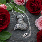 Reynard Marcasite Fox Necklace in Sterling Silver