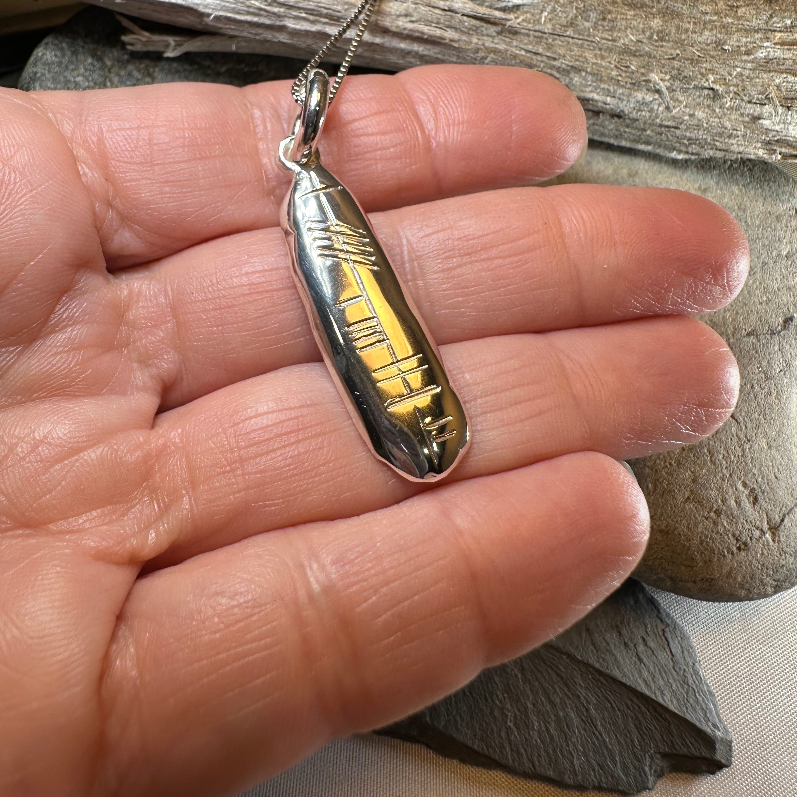 Gaelic Warrior Ogham Necklace - Made in Ireland