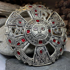 Large Frankish Limons Medieval Brooch - Sterling Silver Historical Reproduction Pin
