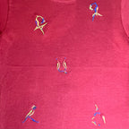 Red Shirt with Embroidery