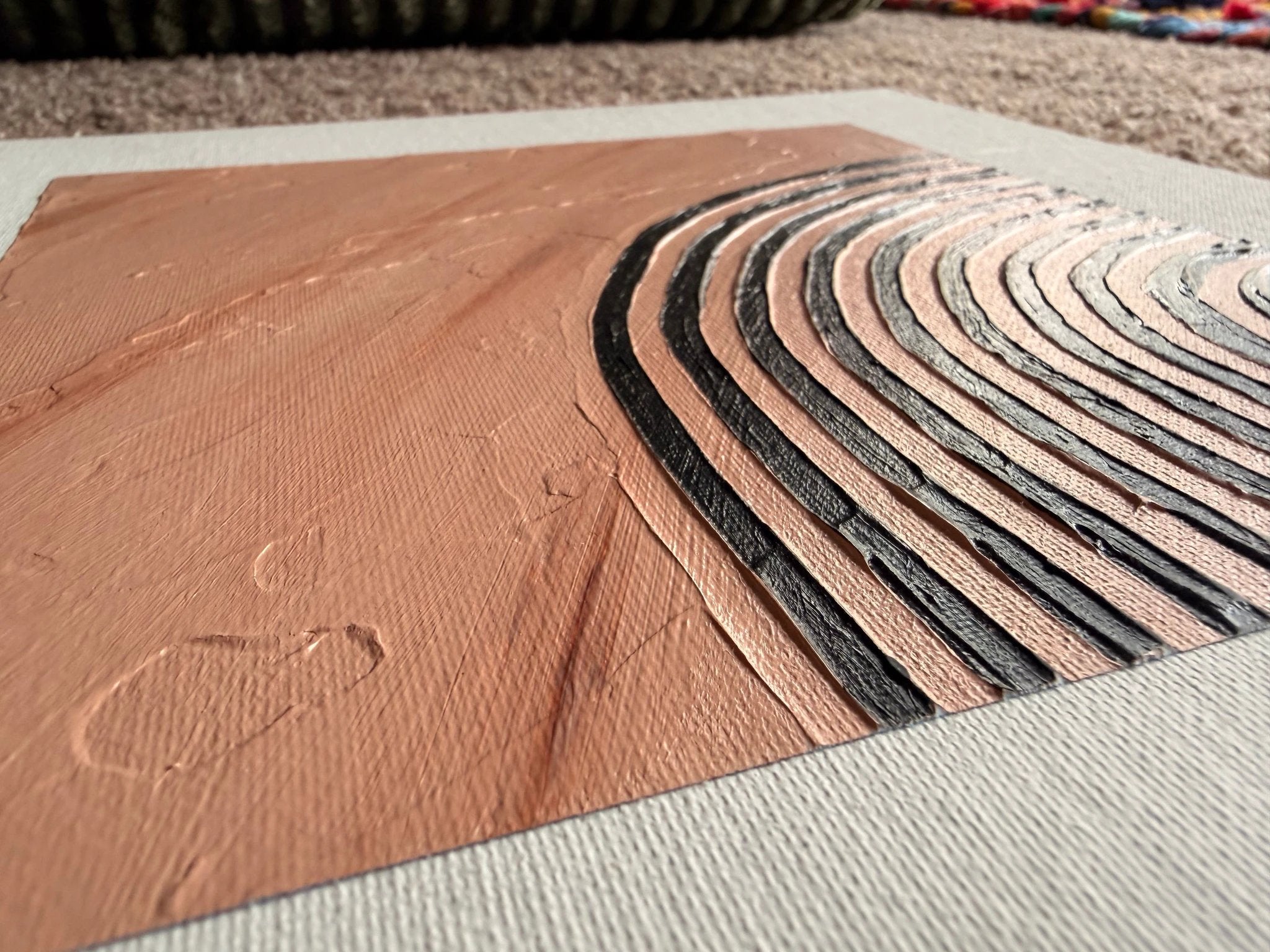 Beige Modern Rainbow Plaster Painting by Moon Water Apothecary