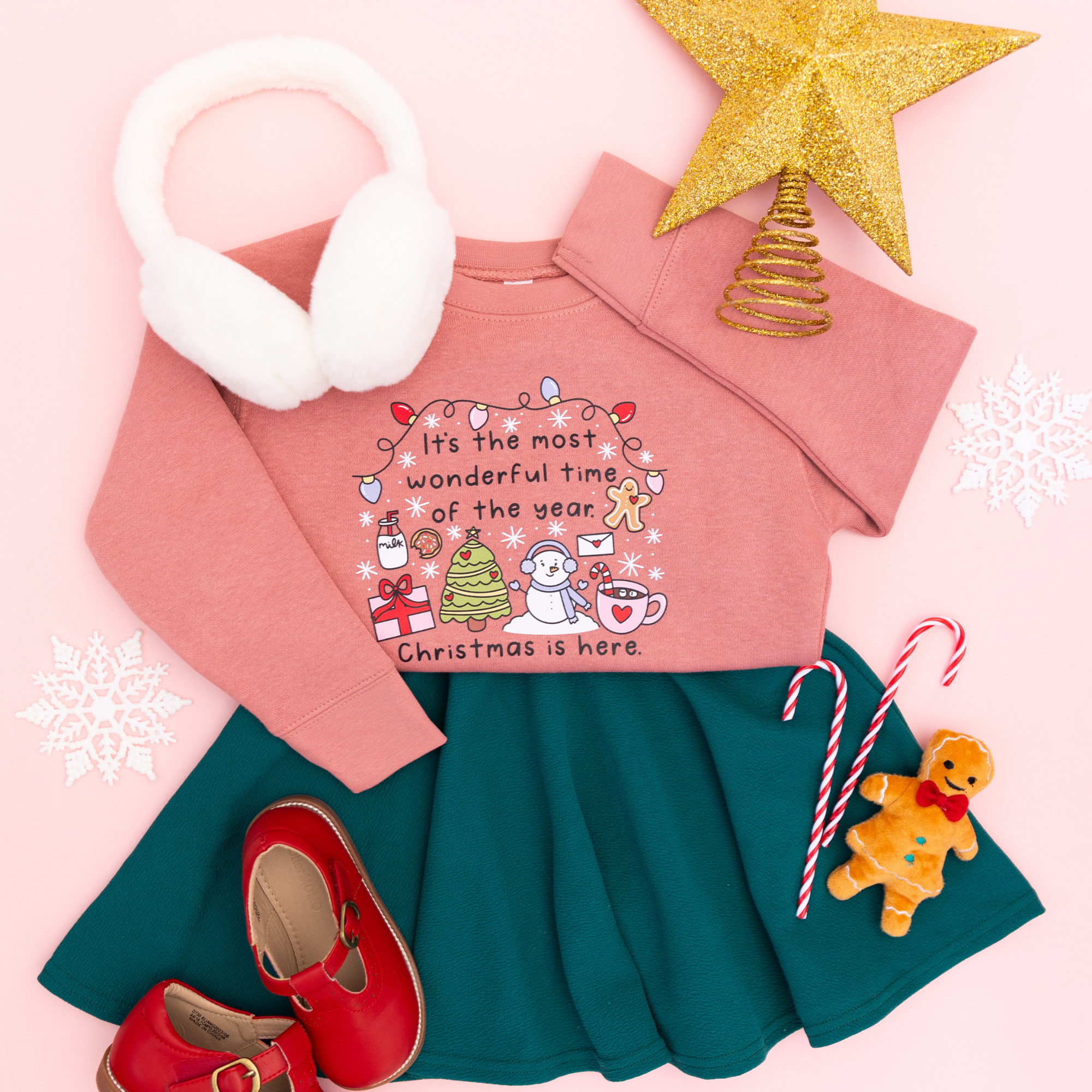 Most Wonderful time of the Year toddler or youth Sweatshirt, Christmas collection by Benny and Ray Apparel